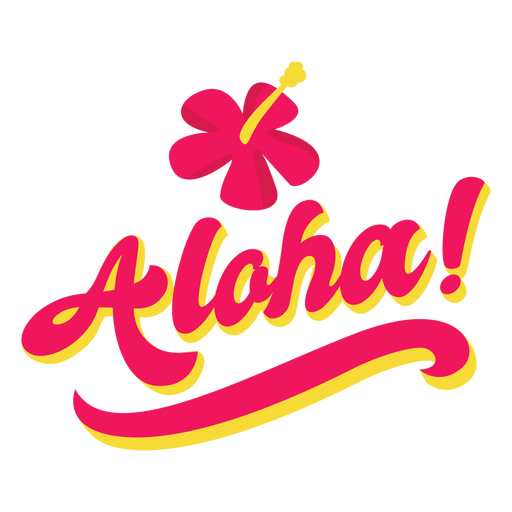 Aloha Blume Hawaii Schriftzug - Transparenter PNG und SVG-Vektor