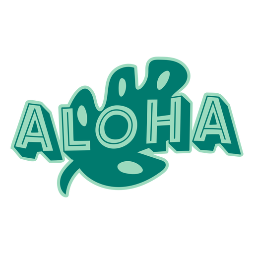 Aloha hawaiianischer Schriftzug PNG-Design