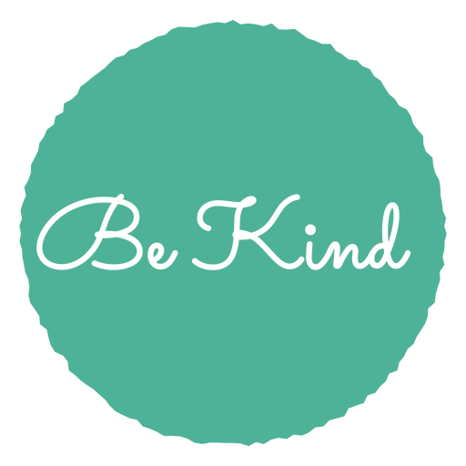 Be kind circle lettering