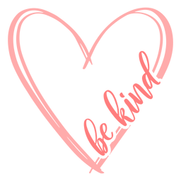 Be kind heart lettering PNG Design Transparent PNG