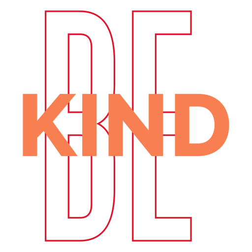 Be kind outline lettering PNG Design