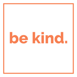 Be Kind Square Lettering PNG & SVG Design For T-Shirts