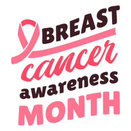 Breast cancer awareness month ribbon PNG Design