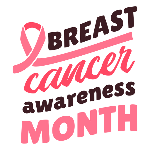 Breast cancer awareness month ribbon PNG Design
