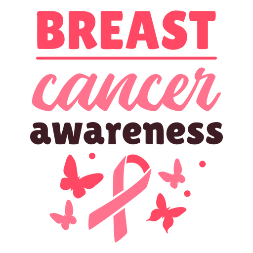 Breast cancer awareness ribbon lettering - Transparent PNG & SVG vector ...