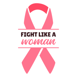 Câncer de mama luta como uma fita feminina Desenho PNG