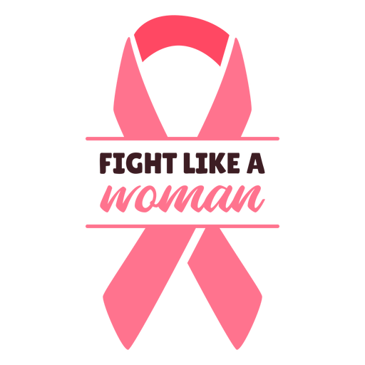 Breast cancer fight like woman ribbon - Transparent PNG & SVG vector file