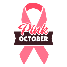 Fita de outubro rosa câncer de mama Desenho PNG