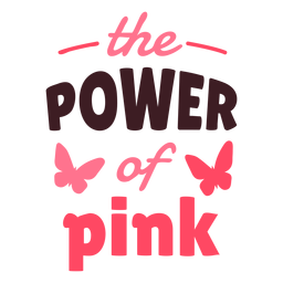 O poder do câncer de mama das letras rosa Desenho PNG