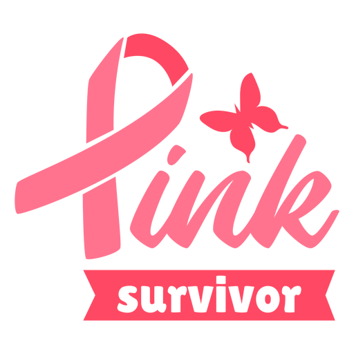 Breast cancer survivor ribbon - Transparent PNG & SVG vector file