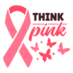 Breast Cancer Think Pink Ribbon PNG & SVG Design For T-Shirts
