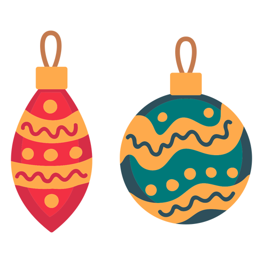 Weihnachtskugeln Ornamentikone PNG-Design