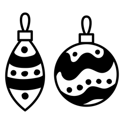 Weihnachtskugeln Ornamente Symbol Umriss PNG-Design