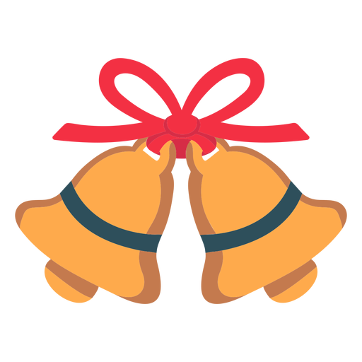 Clipart colorido de desenho de sino de natal