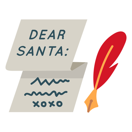 Christmas dear santa letter icon