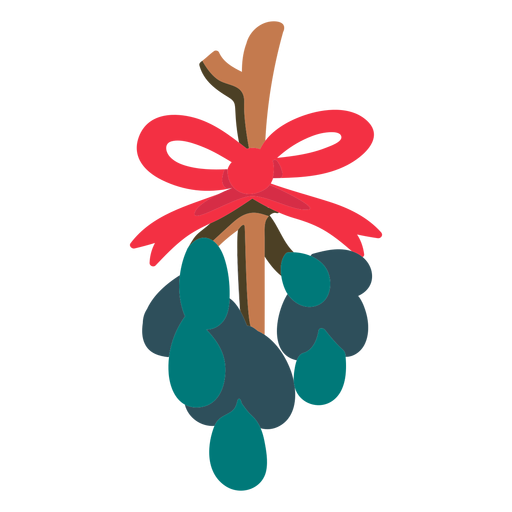 Christmas mistletoe flat icon PNG Design