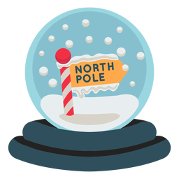 Christmas North Pole Snowglobe Icon PNG & SVG Design For T-Shirts