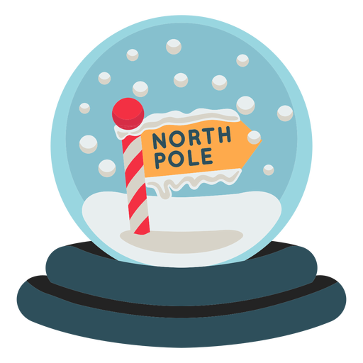 ?cone de globo de neve do p?lo norte de Natal Desenho PNG