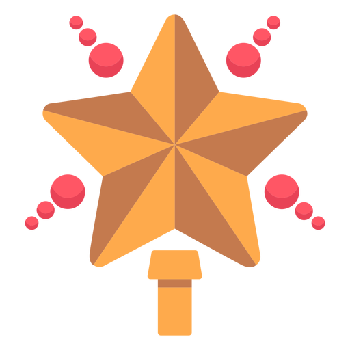 Christmas star tree topper icon PNG Design