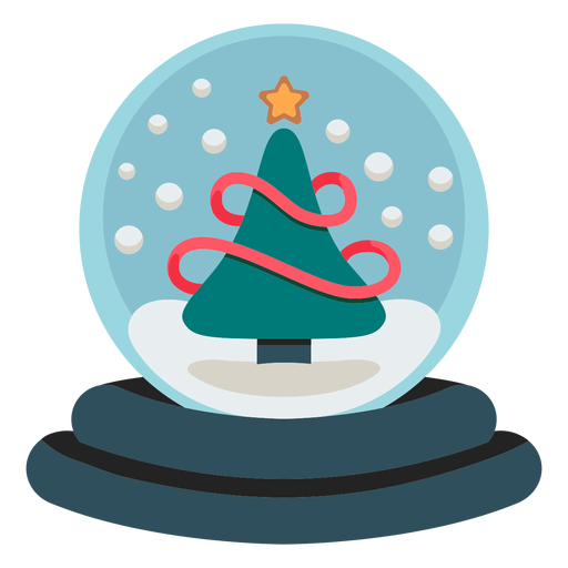 Icono de bola de nieve de árbol de Navidad Diseño PNG