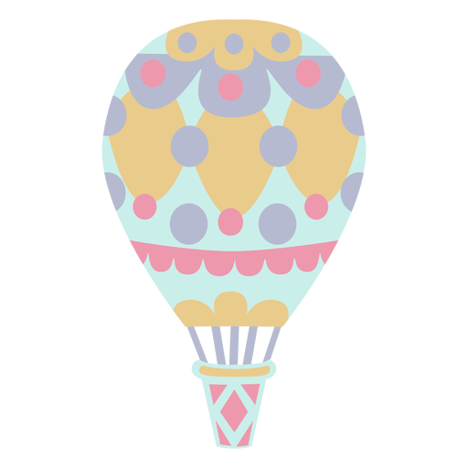 Kreist blauen Heißluftballon ein PNG-Design