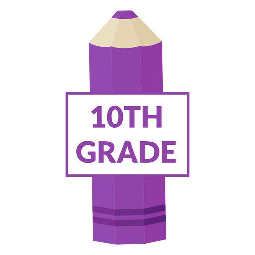 Icono de 10mo grado de escuela de lápiz de color Diseño PNG