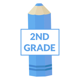 Color pencil school 2nd grade icon