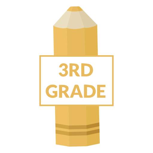 Color pencil school 3rd grade icon PNG Design
