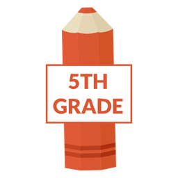 Icono de 5to grado de escuela de lápiz de color Diseño PNG Transparent PNG