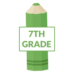 Ícone de lápis de cor da escola da 7ª série Desenho PNG