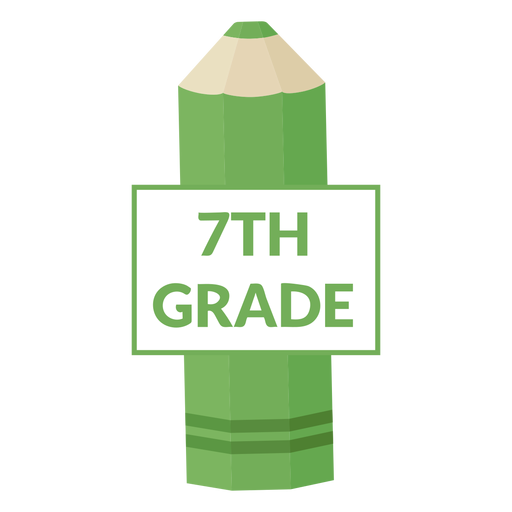 Color pencil school 7th grade icon