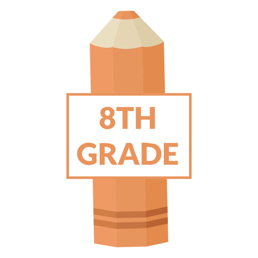 Color pencil school 8th grade icon PNG Design