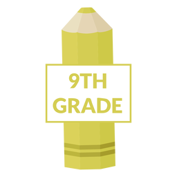 Icono de noveno grado de escuela de lápiz de color Diseño PNG Transparent PNG