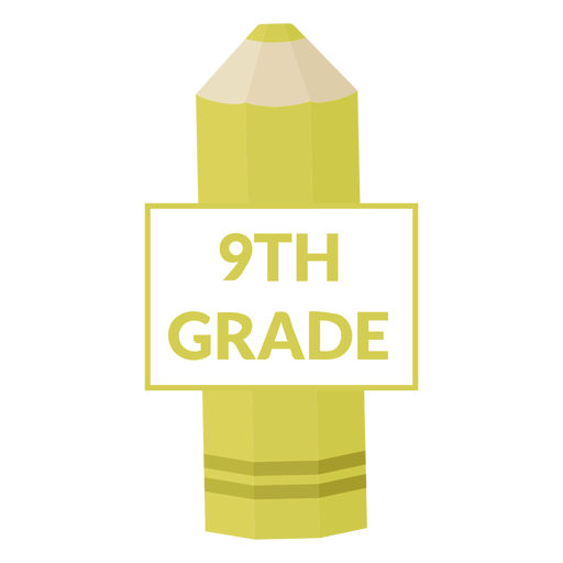 Ícone de lápis de cor da escola do 9º ano Desenho PNG
