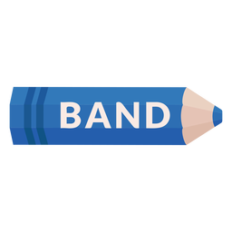 Color pencil school subject band icon PNG Design