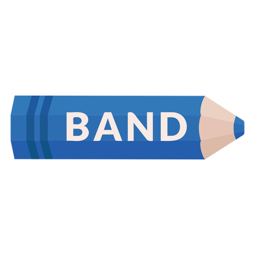 Farbstift Schule Thema Band Symbol PNG-Design