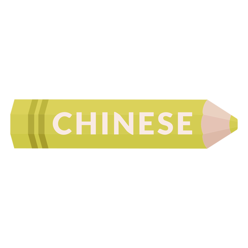 Chinesische Ikone des Farbstiftschulfachs PNG-Design