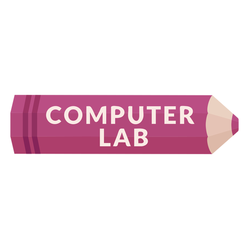 Color pencil school subject computer lab icon PNG Design