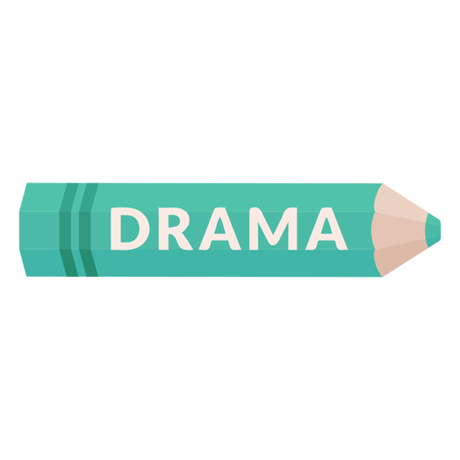 Farbbleistift-Schulfach-Drama-Ikone PNG-Design