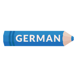 Color pencil school subject german icon Color pencil school subject german icon
