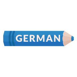 Ícone alemão da matéria escolar do lápis de cor