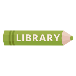 Icono de biblioteca de materia escolar de lápiz de color Diseño PNG