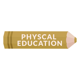 Icono de educación física de la materia escolar de lápiz de color Diseño PNG