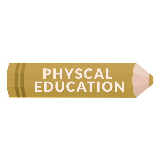 Color pencil school subject phys ed icon