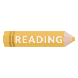 Ícone de leitura de matéria escolar de lápis de cor Desenho PNG