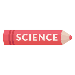 Ícone de ciência da matéria escolar de lápis de cor Desenho PNG