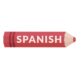 Color pencil school subject spanish icon
