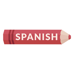 Lápiz de color tema escolar icono español Diseño PNG