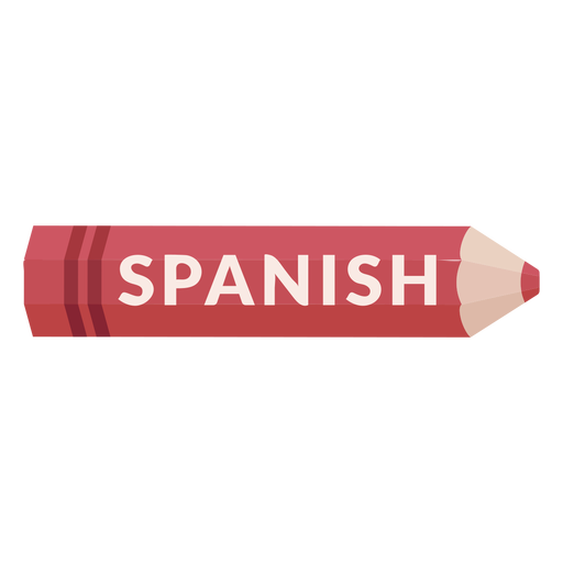 Spanische Ikone des Farbstiftschulfachs PNG-Design