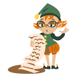 Linda lista de elfos navideños Diseño PNG